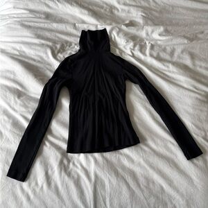 Black Turtleneck Long Sleeve Top